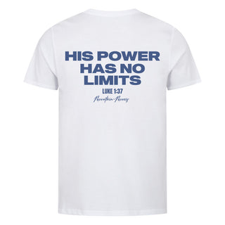 HIS POWER Shirt Backprint Variante, Mountain Movers christliches Design