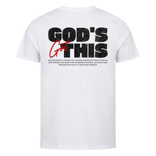 God's Got This Shirt Backprint Variante, Mountain Movers christliches Design