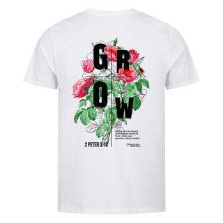 Grow Flower Shirt Detailansicht, Mountain Movers christliche Streetwear