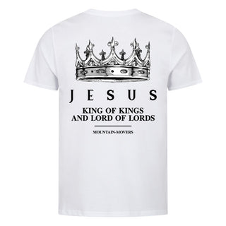 Jesus King of Kings Shirt Backprint Variante, Mountain Movers christliches Design