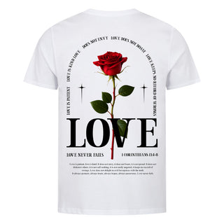 Love Shirt Backprint Variante, Mountain Movers christliches Design