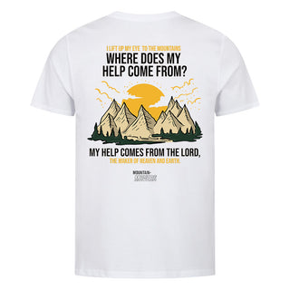 Help comes Shirt Backprint Variante, Mountain Movers christliches Design
