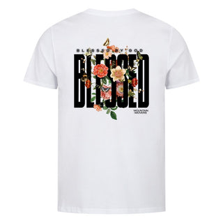 Blessed by God Shirt Detailansicht, Mountain Movers christliche Streetwear