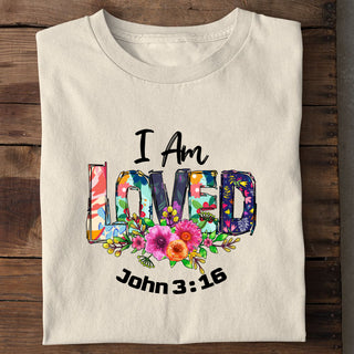 I am Loved Shirt Detailansicht, Mountain Movers christliche Streetwear