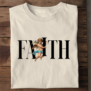 Faith Angel Shirt Detailansicht, Mountain Movers christliche Streetwear