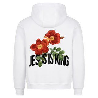 Jesus is King Flower Hoodie Backprint Variante, Mountain Movers christliches Design
