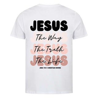 Jesus x John 14:6 Shirt BackPrint Detailansicht, Mountain Movers christliche Streetwear