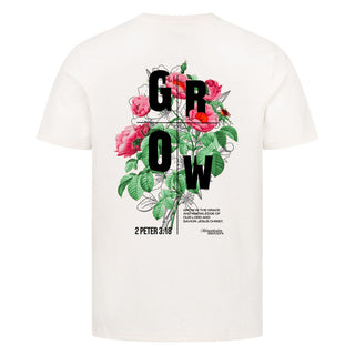 Grow Flower Shirt Detailansicht, Mountain Movers christliche Streetwear