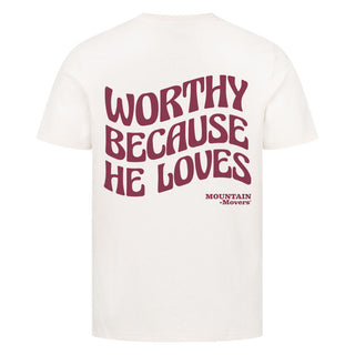 Worthy Shirt Backprint Variante, Mountain Movers christliches Design