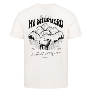 The Lord is My Shepherd Shirt Backprint Detailansicht, Mountain Movers christliche Streetwear