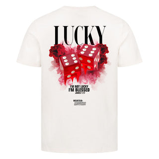 Lucky Streetwear Shirt Backprint Detailansicht, Mountain Movers christliche Streetwear
