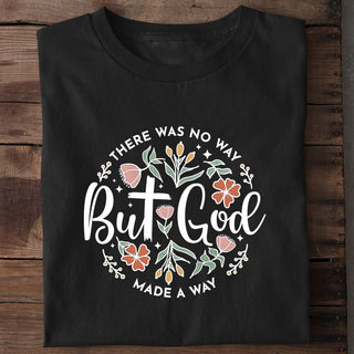 But God floral Shirt Detailansicht, Mountain Movers christliche Streetwear