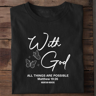 WITH GOD Shirt, christliche Streetwear von Mountain Movers