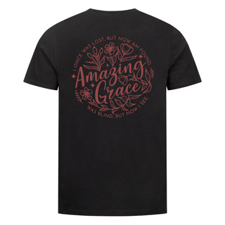 Amazing Grace circle Shirt Backprint, christliche Streetwear von Mountain Movers
