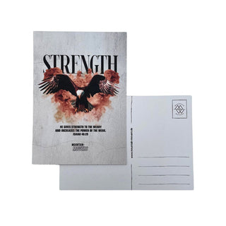 Strength Streetwear Postkarte Variante, Mountain Movers christliches Design