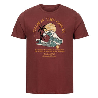 Calm in the Chaos Psalm Shirt Detailansicht, Mountain Movers christliche Streetwear