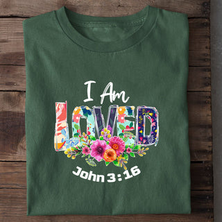 I am Loved Shirt Detailansicht, Mountain Movers christliche Streetwear