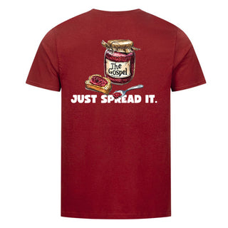 Just spread it (Gospel) Shirt BackPrint Detailansicht, Mountain Movers christliche Streetwear