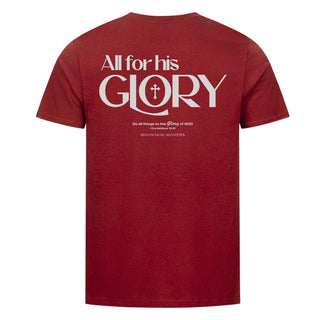 All for his Glory Shirt Detailansicht, Mountain Movers christliche Streetwear