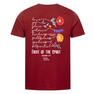 Fruit of the Spirit Flowers Shirt BackPrint Detailansicht, Mountain Movers christliche Streetwear