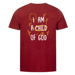 Child of God colour Shirt Backprint Detailansicht, Mountain Movers christliche Streetwear
