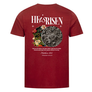 He is Risen Flower Grave Shirt BackPrint