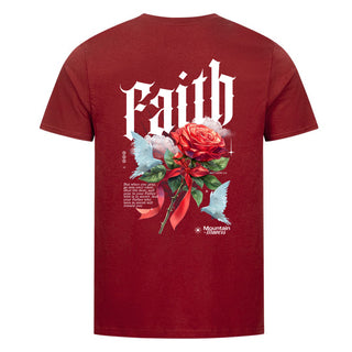 Faith flower dove Shirt Detailansicht, Mountain Movers christliche Streetwear