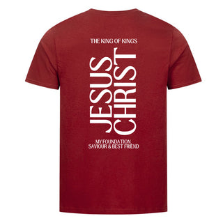 King Jesus Christ Shirt BackPrint Detailansicht, Mountain Movers christliche Streetwear