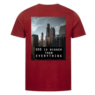 God is Bigger T-Shirt weiß Backprint, Mountain Movers