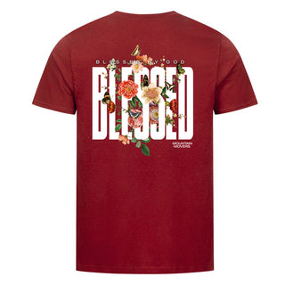 Blessed by God Shirt Detailansicht, Mountain Movers christliche Streetwear