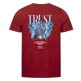 Trust Streetwear Shirt BackPrint Detailansicht, Mountain Movers christliche Streetwear