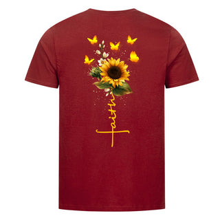 Faith Sunflower Detailansicht, Mountain Movers christliche Streetwear