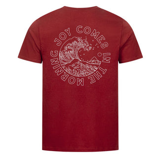 Joy comes in the morning Shirt Backprint Variante, Mountain Movers christliches Design