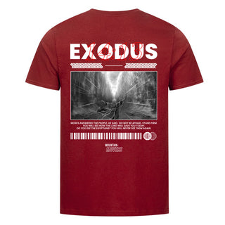 Exodus T-Shirt Backprint Detailansicht, Mountain Movers christliche Streetwear