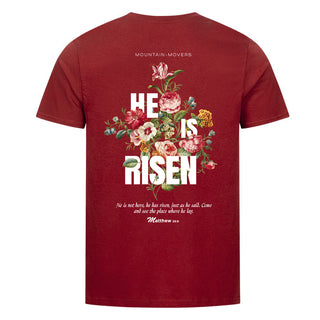He is Risen Streetwear Shirt BackPrint Detailansicht, Mountain Movers christliche Streetwear