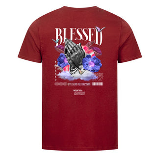 Blessed Streetwear T-Shirt Backprint Detailansicht, Mountain Movers christliche Streetwear