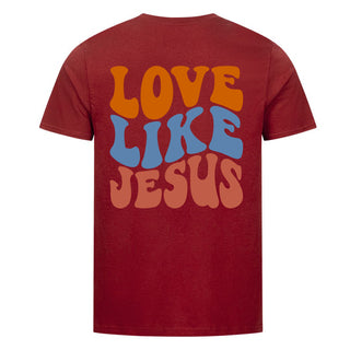 Love like Jesus Shirt BackPrint Detailansicht, Mountain Movers christliche Streetwear