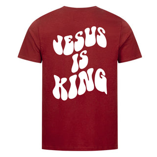 Jesus is King Schrift Detailansicht, Mountain Movers christliche Streetwear