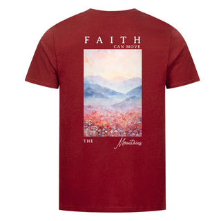 Faith can move the mountains aquarell Detailansicht, Mountain Movers christliche Streetwear