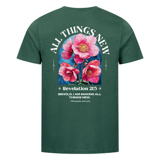 All things new Flower Shirt Detailansicht, Mountain Movers christliche Streetwear