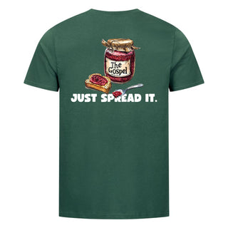 Just spread it (Gospel) Shirt BackPrint Detailansicht, Mountain Movers christliche Streetwear