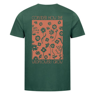 Wildflowers Shirt Backprint Detailansicht, Mountain Movers christliche Streetwear