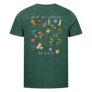 Ask me about Jesus Detailansicht, Mountain Movers christliche Streetwear