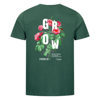 Grow Flower Shirt Detailansicht, Mountain Movers christliche Streetwear