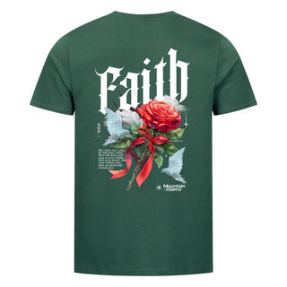 Faith flower dove Shirt Detailansicht, Mountain Movers christliche Streetwear