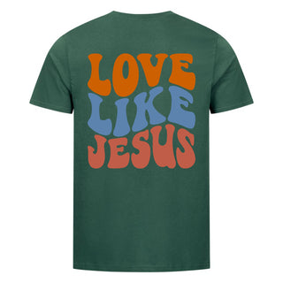 Love like Jesus Shirt BackPrint Detailansicht, Mountain Movers christliche Streetwear