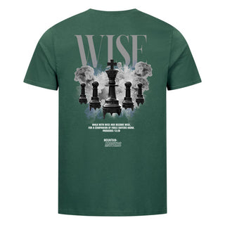 Wise Streetwear Unisex Shirt BackPrint Detailansicht, Mountain Movers christliche Streetwear