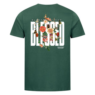 Blessed by God Shirt Detailansicht, Mountain Movers christliche Streetwear