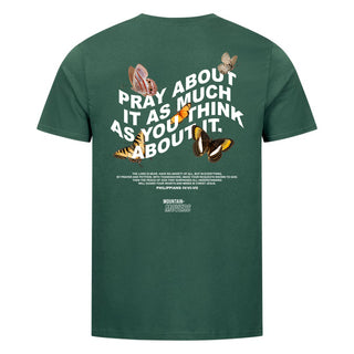 Pray About it Shirt BackPrint Detailansicht, Mountain Movers christliche Streetwear