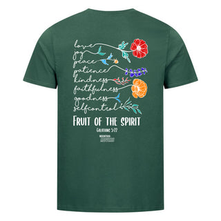 Fruit of the Spirit Flowers Shirt BackPrint Detailansicht, Mountain Movers christliche Streetwear